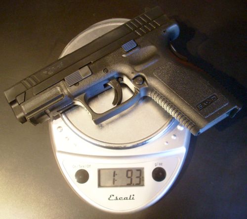 XD9 Weight